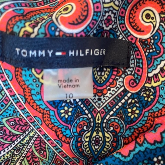 Tommy Hilfiger Crewneck Sleeveless Paisley Print Scuba Sheath Mini Dress bodycon - Picture 5 of 9